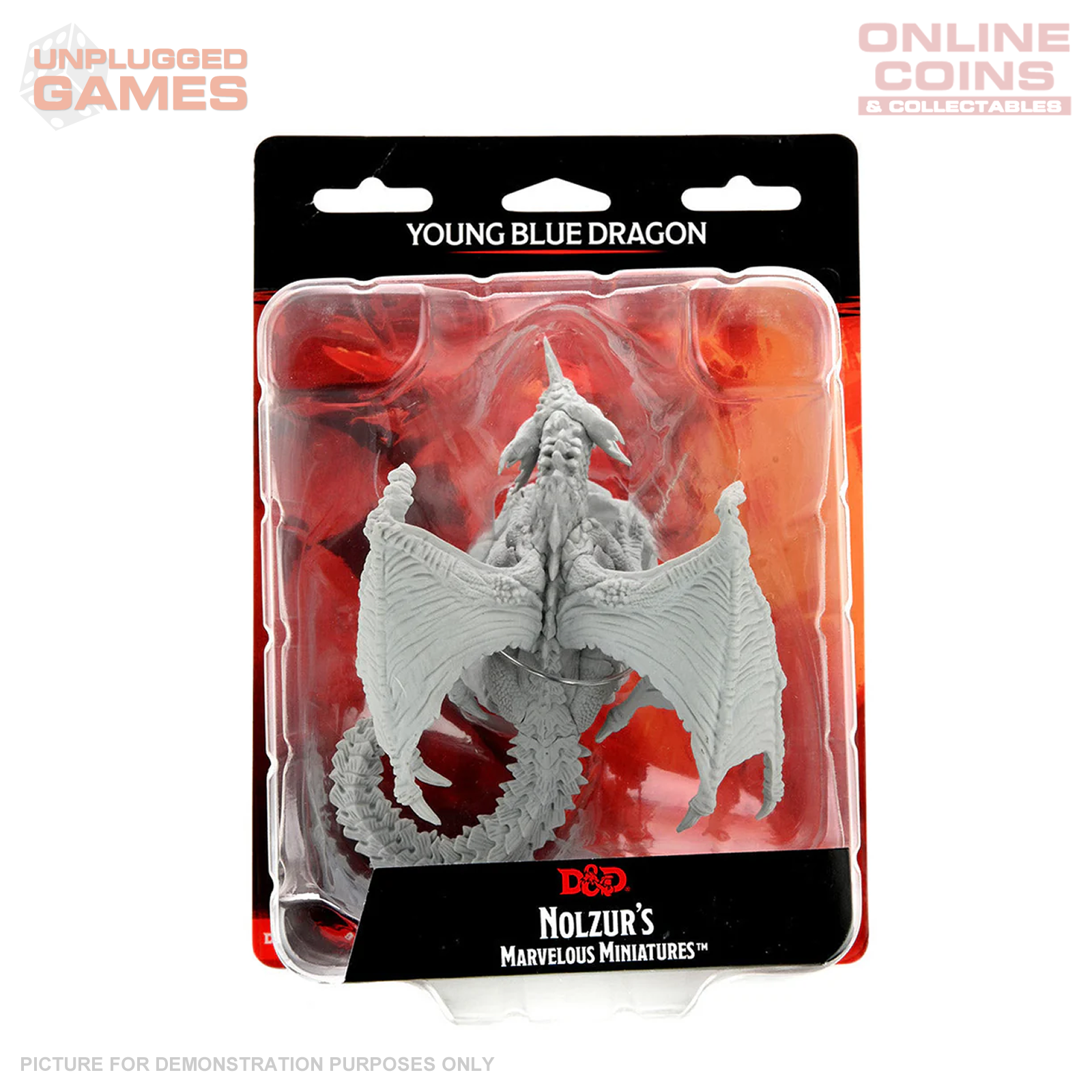 D&D Nolzurs Marvelous Unpainted Miniatures Young Blue Dragon